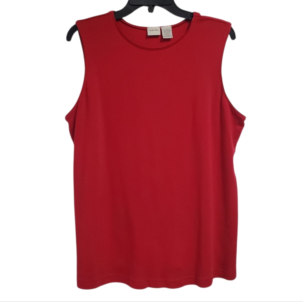 Merona Women's Red Sleeveless Top Layering Stretchy Size X